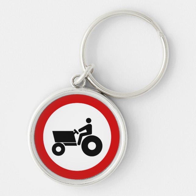 Tractor Farming Sign Keychain (Front)