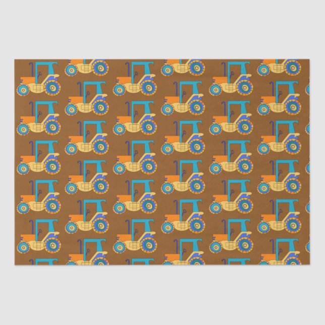 Tractor Farming Tissue Paper (Front)