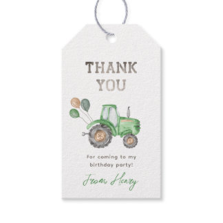 Tractor Favor Tags | Tractor Party Favor Tag
