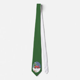 Tractor for Christmas Tie