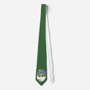 Tractor for Christmas Tie