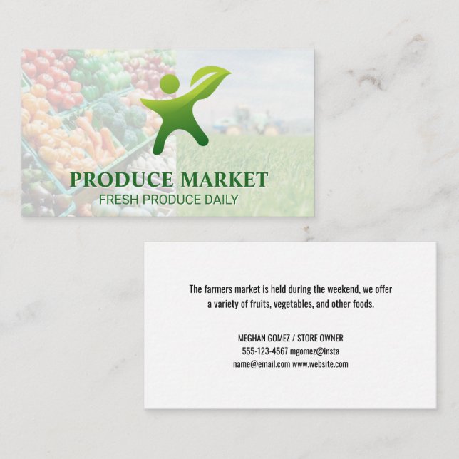 Tractor | Fresh Produce Business Card (Front/Back)