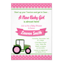 tractor baby shower invitations