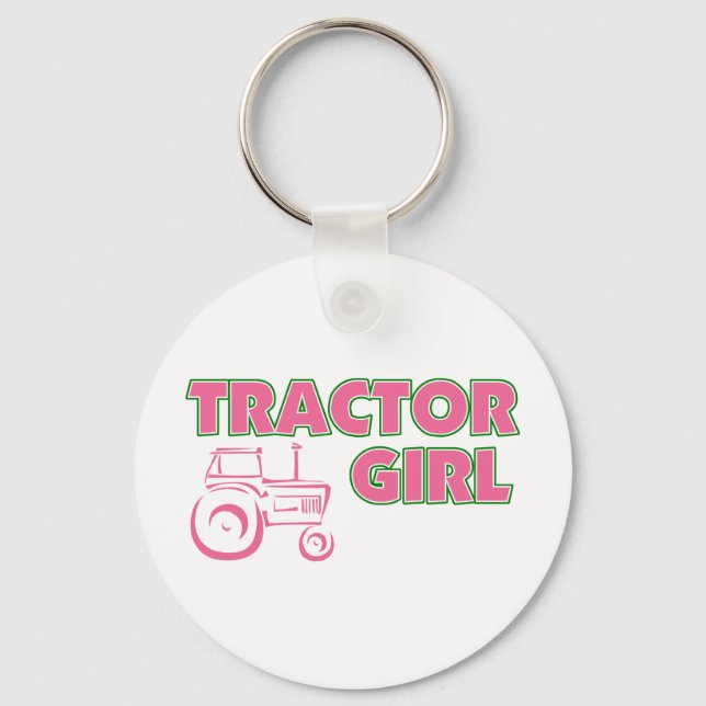 Tractor Girl Keychain (Front)
