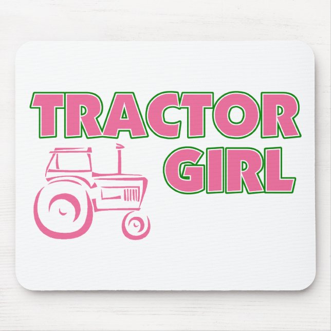 Tractor Girl Mouse Pad (Front)