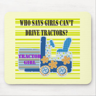 Tractor Girl Tshirts and Gifts Mouse Pad