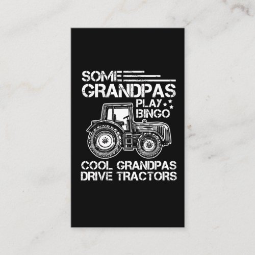 Tractor Grandfather Farmer Ranch Grandparents Business Card