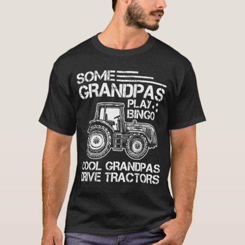 Tractor Grandfather Farmer Ranch Grandparents T_Shirt