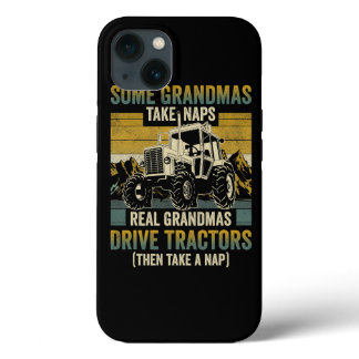 Tractor Grandma Farm Gifts Real Grandmas Drive Tra iPhone 13 Case