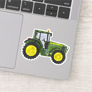 Tractor (green and yellow) sticker