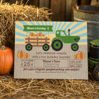 Tractor Hayride Pumpkin Picking Birthday Party