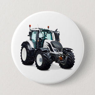 Tractor image for Large Round Badge Button