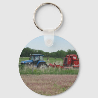 Tractor in the Field Keychain