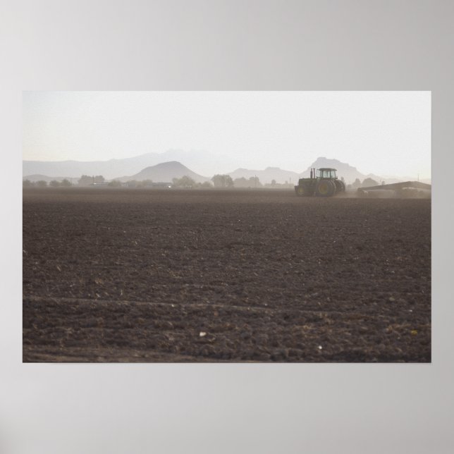 Tractor in the Field Poster (Front)