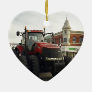 Tractor in the Tractor Parade Ceramic Ornament