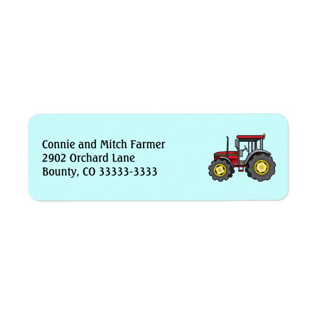 Tractor Label (Front)
