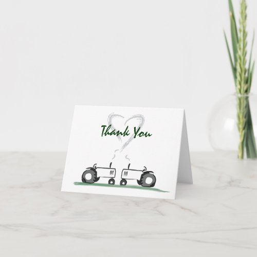 Tractor Love Thank_Your Note Card