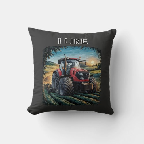 Tractor Love Throw Pillow