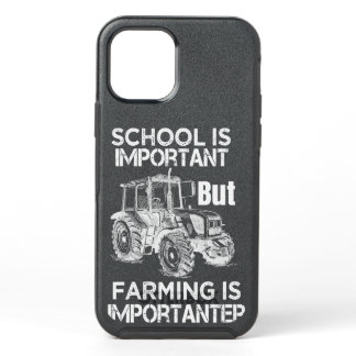 Tractor Lover School Is Important But Farming Is I OtterBox Symmetry iPhone 12 Pro Case