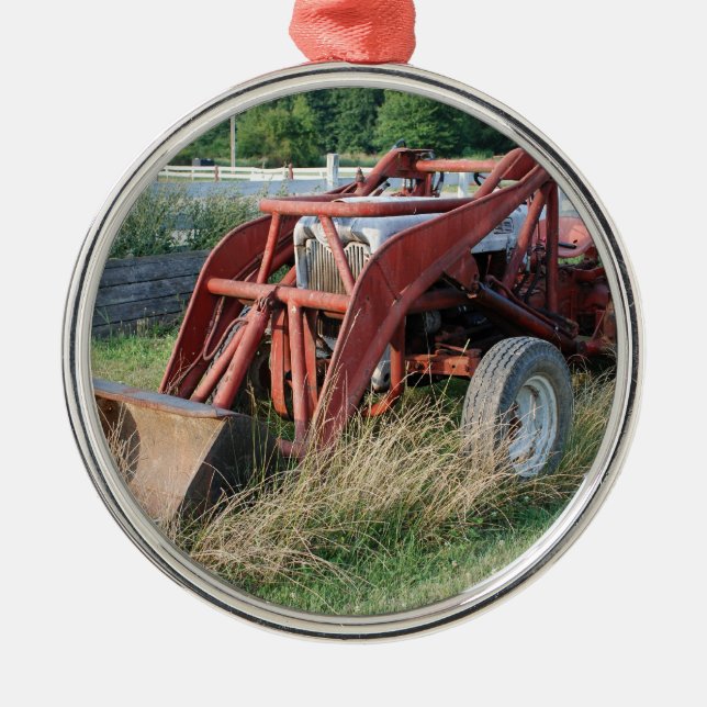 tractor metal ornament (Front)