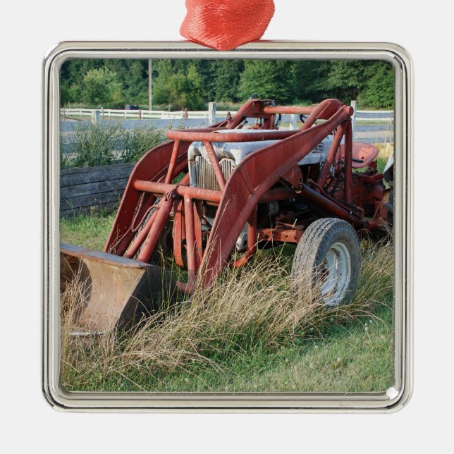 tractor metal ornament (Front)