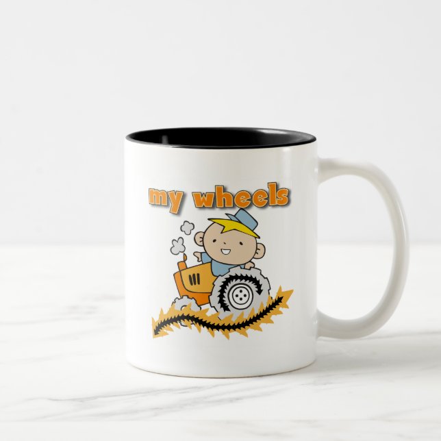Tractor My Wheels Tshirts and Gifts Two-Tone Coffee Mug (Right)