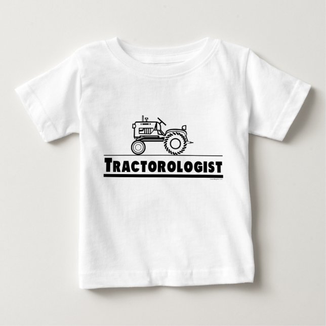 Tractor Ologist RED Baby T-Shirt (Front)