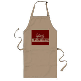 Tractor Ologist RED Long Apron