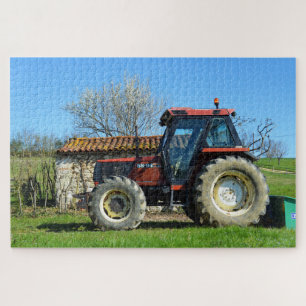 Tractor on a farm in France Jigsaw Puzzle