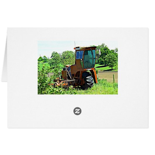 Tractor on the Farm Card (Back Horizontal)