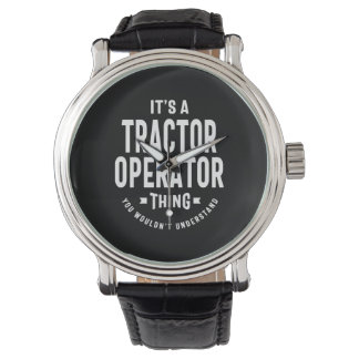 Tractor Operator Job Title Gift Watch