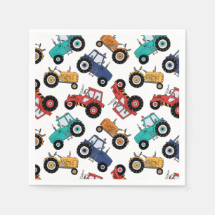 Tractor Paper Napkin, Farm Birthday Party Supplies Napkins