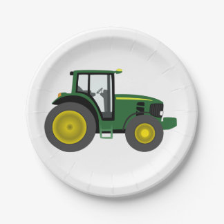 tractor paper plates