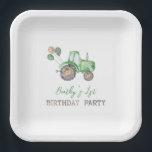 Tractor Paper Plates | Tractor Birthday Plates<br><div class="desc">Tractor Birthday Paper Plates
Ready to be personalized by you!</div>