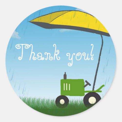 Tractor Party Favor Bag Sticker