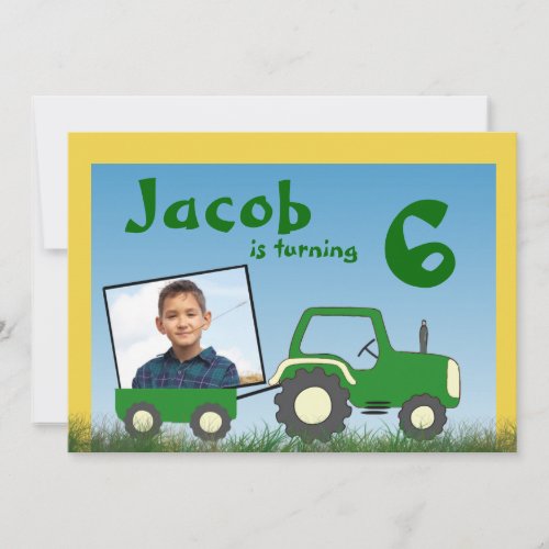 Tractor Party Invitation: Photo in Cart