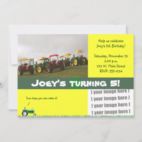 Tractor Party Invitation: Tractors Galore