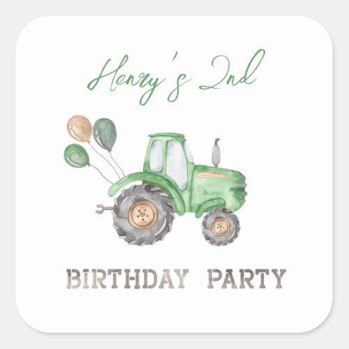 Tractor Party Stickers  Tractor Stickers