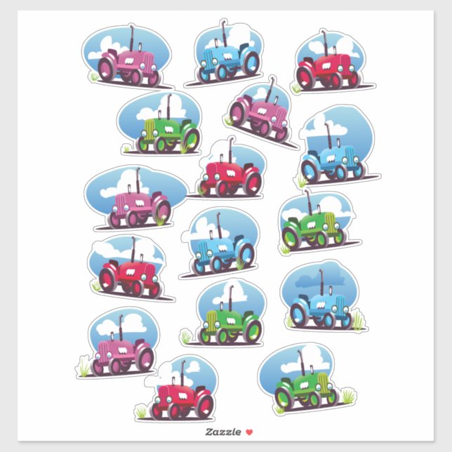Tractor Pattern Sticker (Sheet)