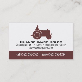 Tractor - Personal Business Card by Thats_My_Name at Zazzle