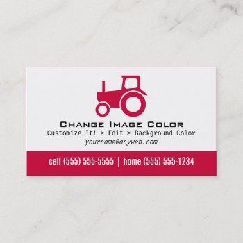 Tractor - Personal Business Card by Thats_My_Name at Zazzle
