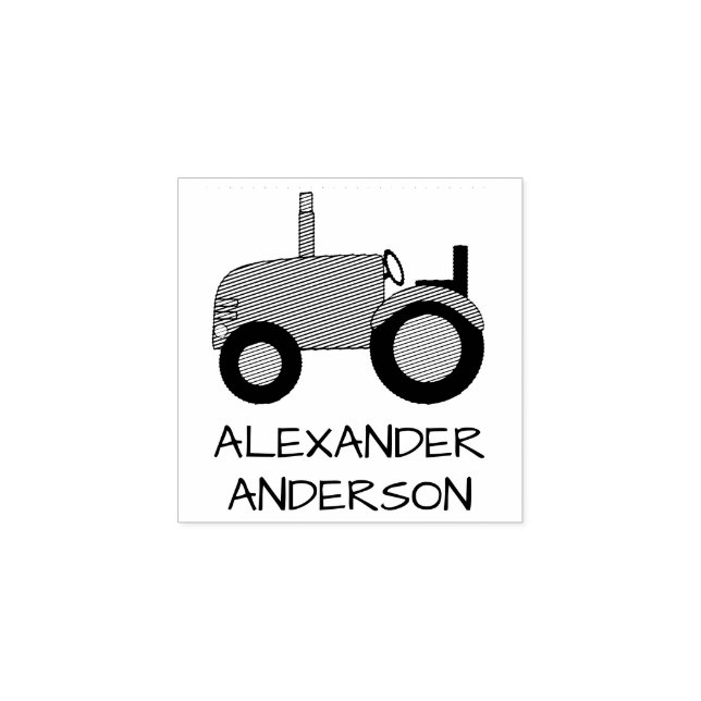 Tractor Personalize Rubber Stamp (Imprint)
