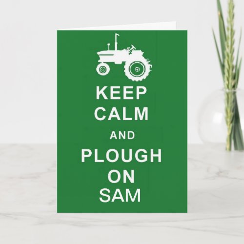 Tractor Personalized Birthday Card husband son etc