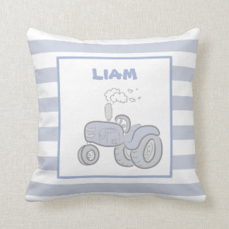 Tractor Pillow Blue