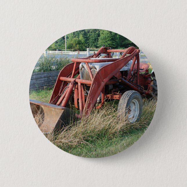 tractor pinback button (Front)