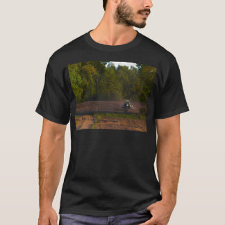 Tractor Plowing Farmland In A Beautiful Countrysid T-Shirt