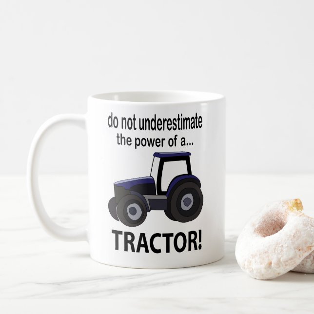 Tractor Power Tractor Coffee Mug (With Donut)