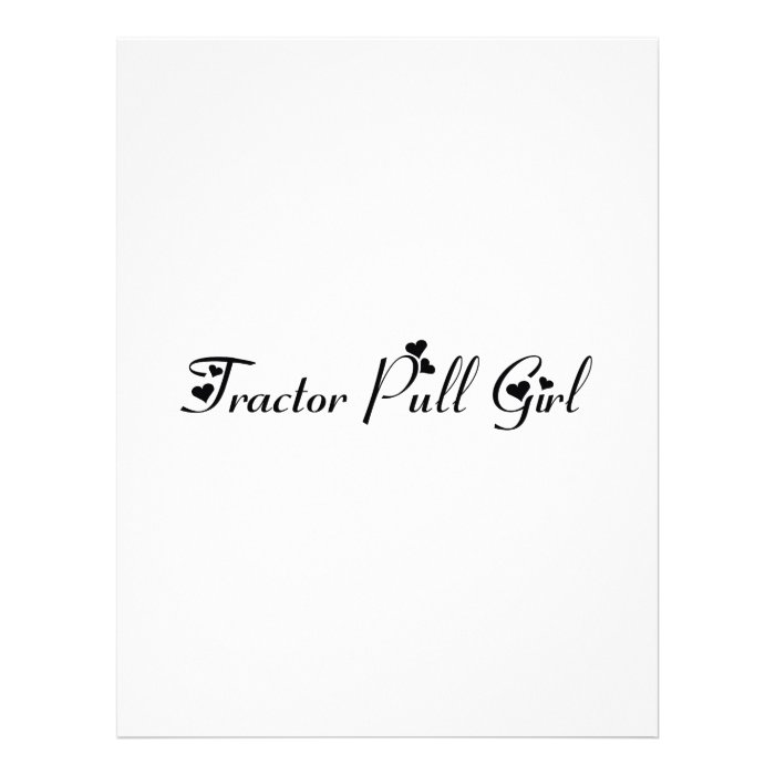 Tractor Pull Girl Tractor Gifts By Gear4gearheads Letterhead Template