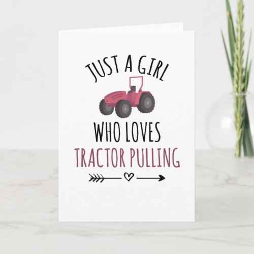Tractor Puller Women  Tractor Pulling Girl Gifts Card