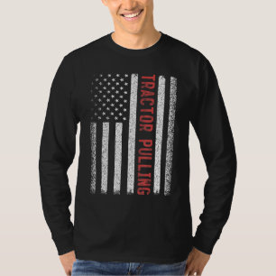 Tractor Pulling American Flag 4th of July Cool Nov T-Shirt